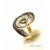 Złoty pierścionek z cyrkoniami