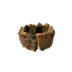 Bransoletka z naturalnego bursztynu na gumce