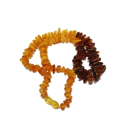 Naszyjnik z kolorowymi bursztynami