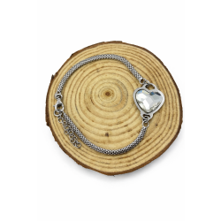 Srebrna bransoletka z kryształem swarovskiego