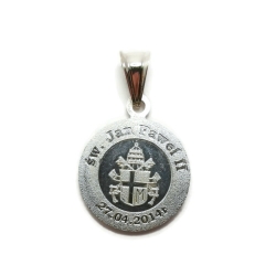 Srebrny medlik z Janem Pawłem II