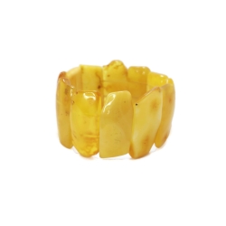 Bransoletka z naturalnego bursztynu na gumce