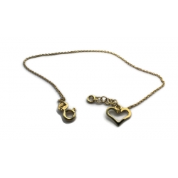 Srebrna bransoletka pozłacana z sercem