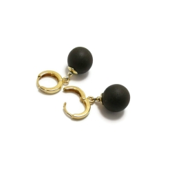 Kolczyki z bursztynem srebro pozłacane