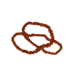 Naszyjnik z drobnych brązowych bursztynów