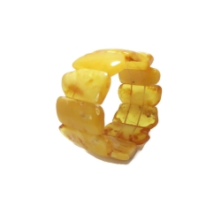 Bransoletka z naturalnego bursztynu na gumce