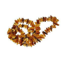 Naszyjnik z wielokolorowego bursztynu