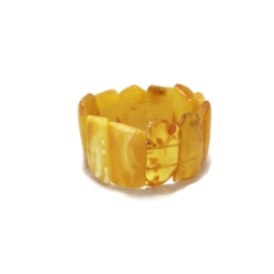 Bransoletka z naturalnego bursztynu na gumce