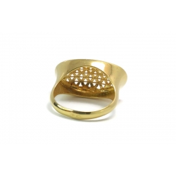 Złoty ażurowy pierścionek