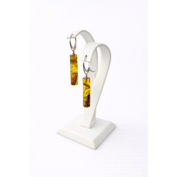 Wiszące kolczyki z bursztynu naturalnego