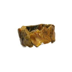 Bransoletka z naturalnego bursztynu na gumce