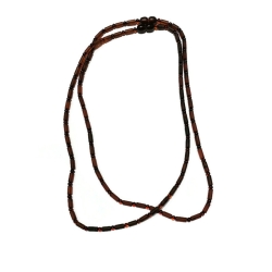 Naszyjnik z ciemnego brązowego naturalnego bursztynu