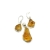 Srebrny komplet z naturalnymi cytrynami - druzy