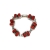 Bransoletka srebrna z czerwonym koralem