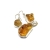 Srebrny komplet z naturalnymi cytrynami - druzy