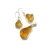 Srebrny komplet z naturalnymi cytrynami - druzy